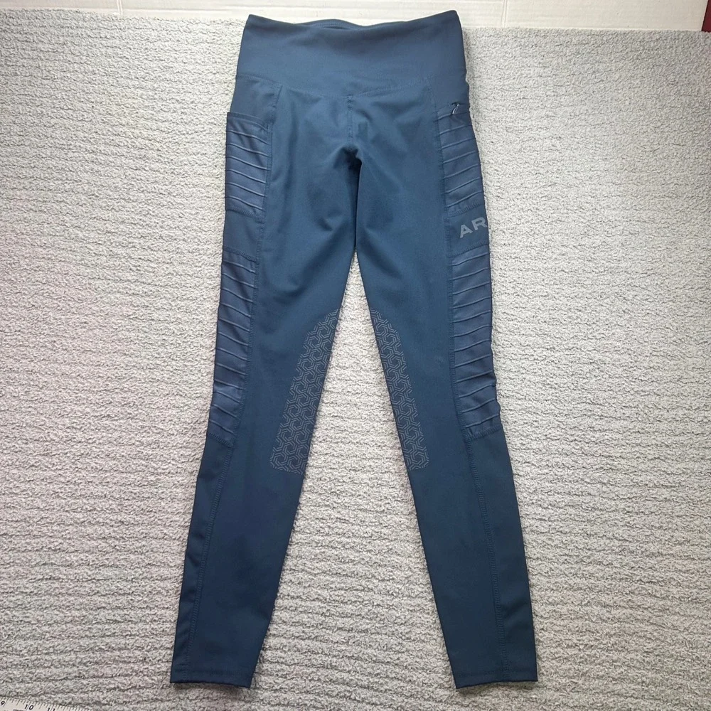 Ariat Eos Moto KP Tight Equestrian Riding Leggings Navy Blue XS Horse Moto Sport
